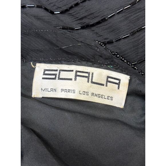 "SCALA" Women's Heavily Beaded Formal Gown VTG SZ L Wedding Eighties PLEASE READ - Picture 7 of 13